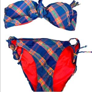 Victoria’s Secret plaid bandeau bikini